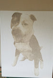 Laser engraved canvas photo