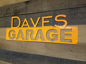 Personalized garage sign