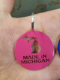 Made in Michigan stainless keychain