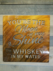You're the moon to my shine The whiskey in my water