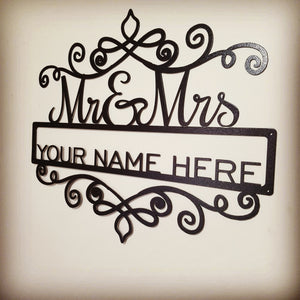 Mr. & Mrs. Wall Plaque
