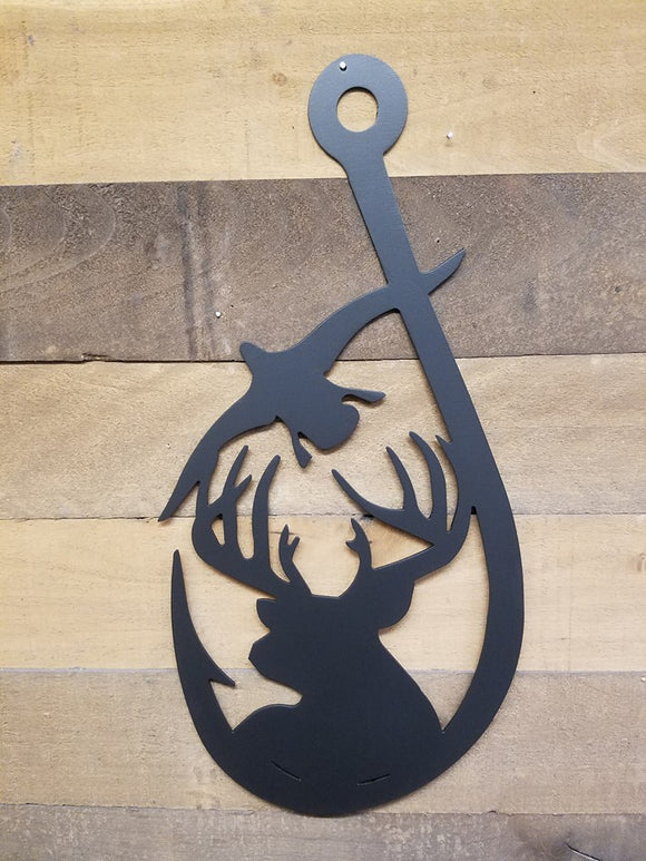deer antler fish hook duck head Cartat2s Antlers Vinyl Decal | Hunter Fisherman Cars Trucks SUV RV | Window Sticker Fish Hook decals in a variety of colors and our specialty etched glass vinyl creating the illusion of the image being etched into the glass giving a unique look Deer Hook Duck Hook -